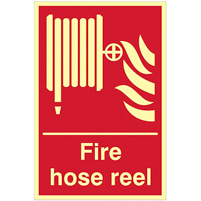 Photoluminescent Fire Hose Reel Keep Clear Sign (200mm x 150mm)