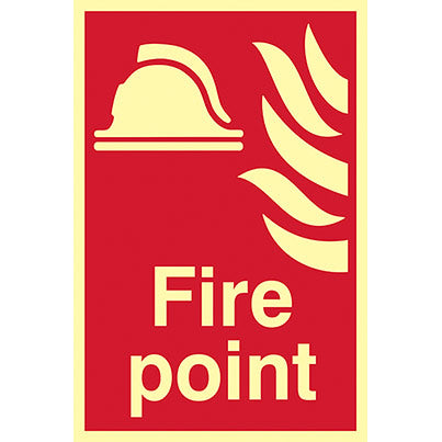 Photoluminescent Fire Point Sign (400mm x 300mm)
