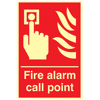 Photoluminescent Fire Alarm Call Point Sign (400mm x 300mm)