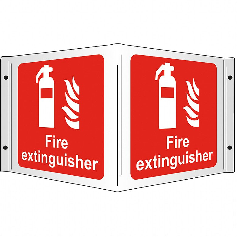 430 x 200mm Fire Extinguisher Rigid Plastic 3D Projecting Sign