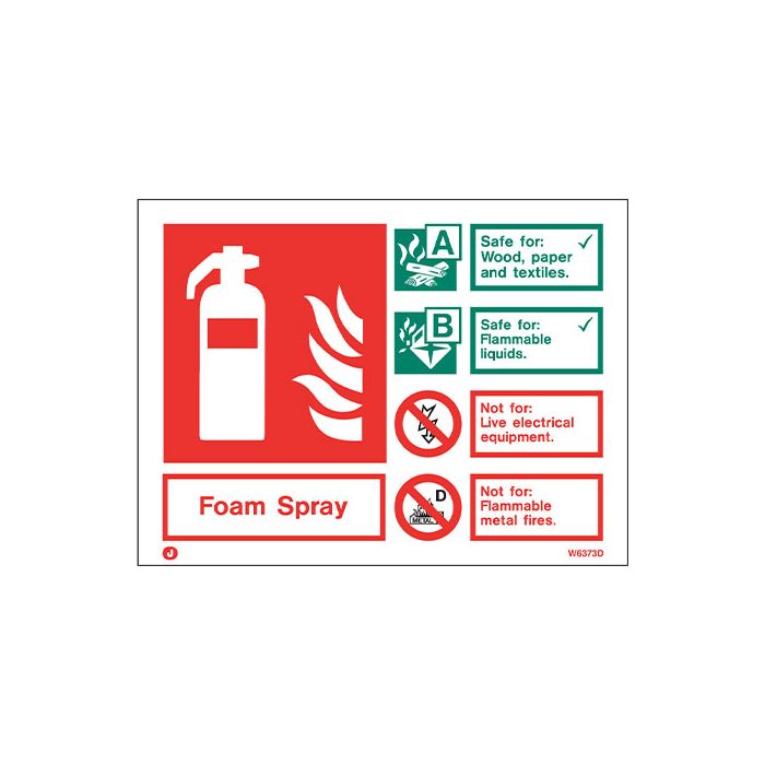 Landscape Photoluminescent 100mm x 150mm Foam Fire Extinguisher Sign