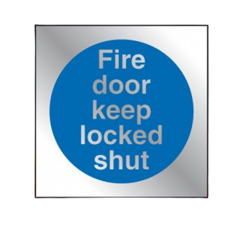 90mm X 90mm Prestige Fire Door Keep Locked Shut (Silver)
