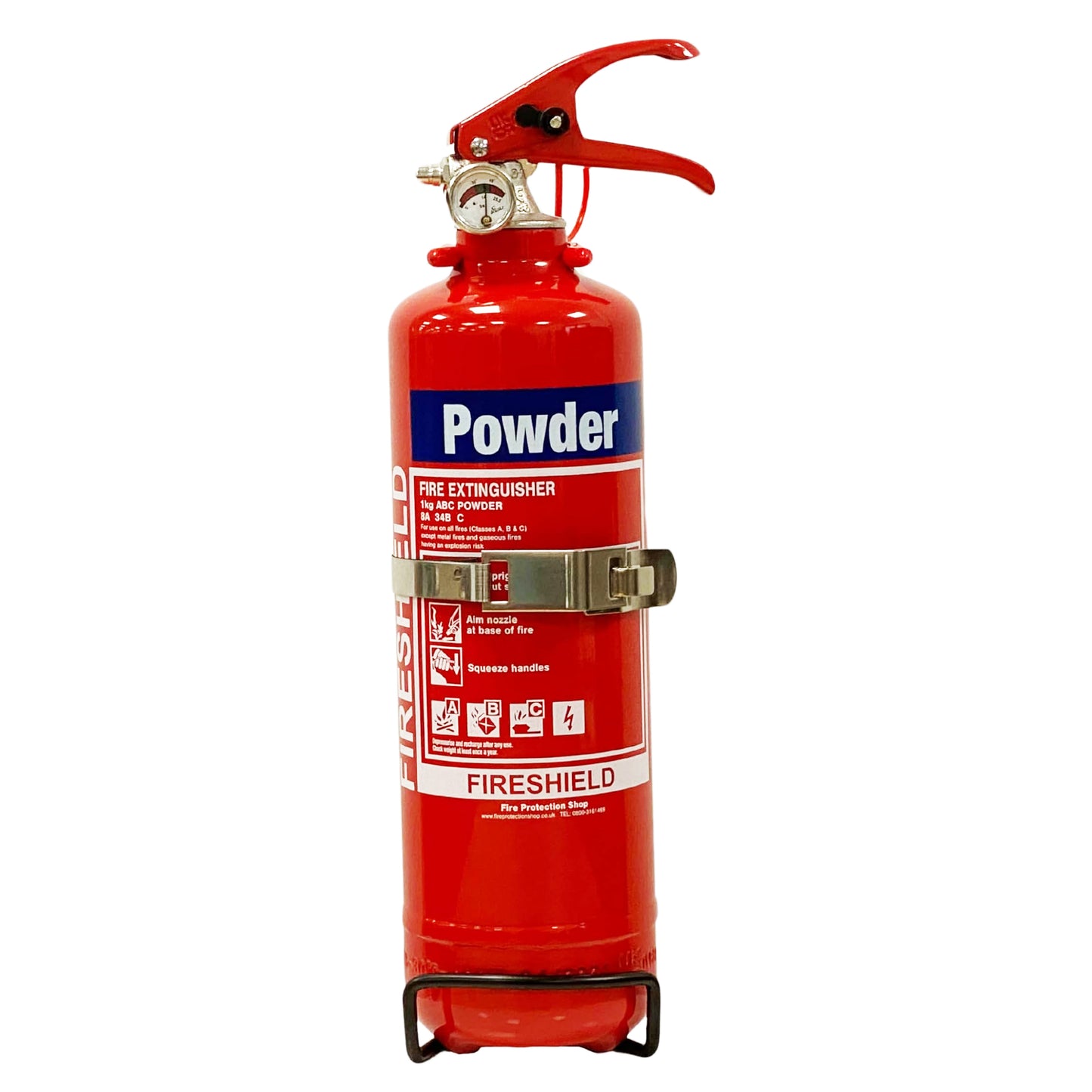 FireShield 1Kg ABC Dry Powder Fire Extinguisher - 8A 34B C