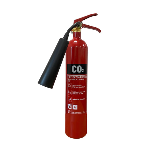 FireShield 5kg Economy Refurbished Co2 Fire Extinguisher - Complete With Hose & Horn (Boxed)