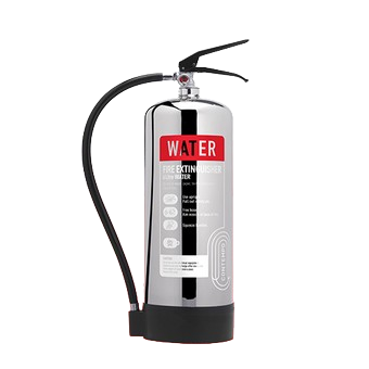 Contempo Polished Stainless Steel 6Ltr Water Fire Extinguisher