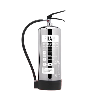 Contempo Polished Stainless Steel 9Ltr AFFF Foam Fire Extinguisher