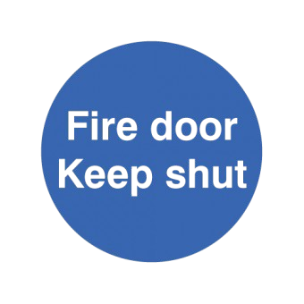 100mm X 100mm Rigid Plastic Fire Door Keep Shut Sign