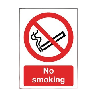 Portrait Rigid Plastic 150 x 200mm No Smoking Sign