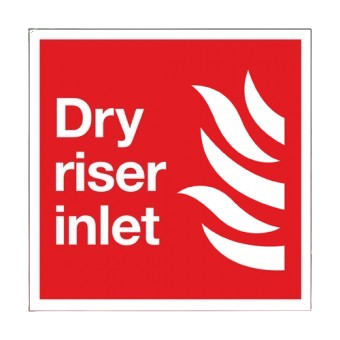 200mm x 200mm Rigid Plastic Dry Riser Inlet Sign – Calson Safety Shop