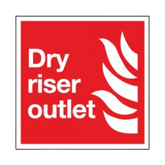 200mm x 200mm Self Adhesive Dry Riser Outlet Sign