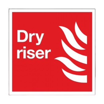 200mm x 200mm 1mm Rigid Plastic Dry Riser Sign – Calson Safety Shop
