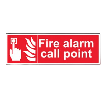 300mm X 100mm Self Adhesive Fire Alarm Call Point Sign