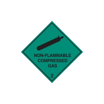 Magnetic 200mm X 200mm Non-Flammable Compressed Gas 2 Sign