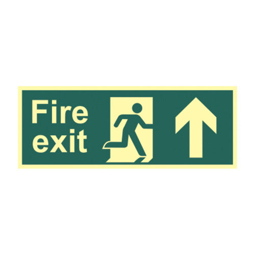 600mm X 200mm Photoluminescent Fire Exit Ahead Sign