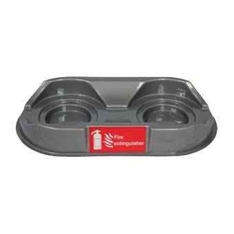 Double Grey Fire Extinguisher Plinth