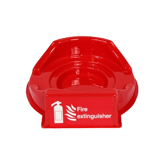 Single Red Fire Extinguisher Plinth