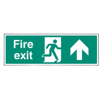 600mm X 200mm Rigid Fire Exit Ahead Sign