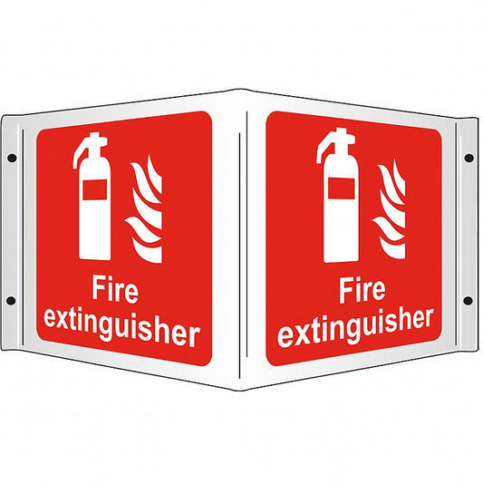 430 x 200mm Fire Extinguisher Rigid Plastic 3D Projecting Sign