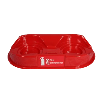 Double Red Fire Extinguisher Plinth