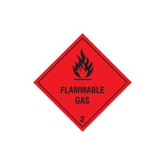 Magnetic 200mm X 200mm Flammable Gas 2 Sign