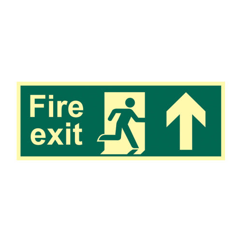 450mm X 150mm Photoluminescent Fire Exit Ahead Sign