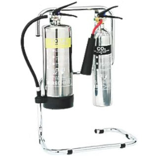 Firechief Double Extinguisher Stand - Chrome