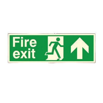 300mm X 100mm Photoluminescent Fire Exit Ahead Sign