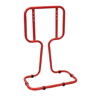 Double Red Tubular Fire Extinguisher Stand