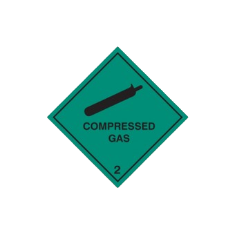 Magnetic 200mm X 200mm Compressed Gas 2 Sign