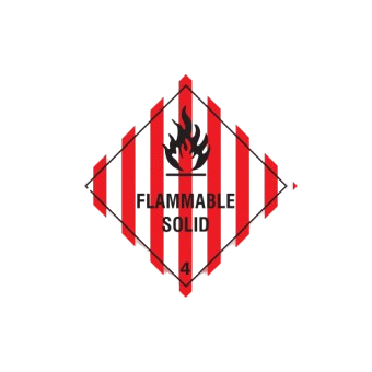 Magnetic 200mm X 200mm Flammable Solid 4 Sign