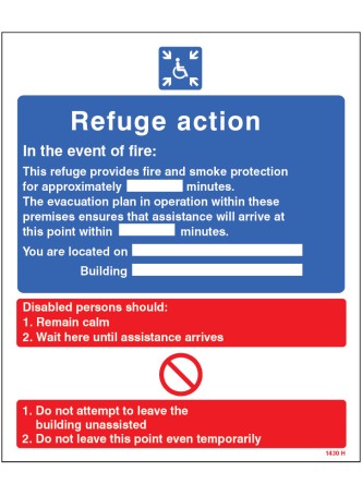 Refuge Action Sign